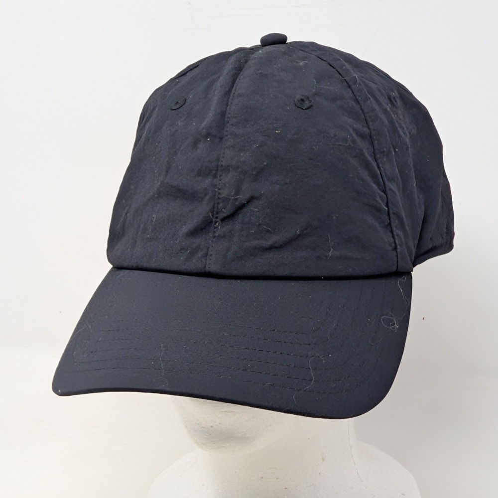 Athleta Womens Black Nylon Performance Adjustable Baseball Cap Hat One Size